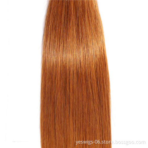 Yeswigs Ombre Hair Bundles Pre Colored 10A Quality Hair 1b-30# Human Cuticle Aligned Ombre Virgin Brazilian Human Hair Extension